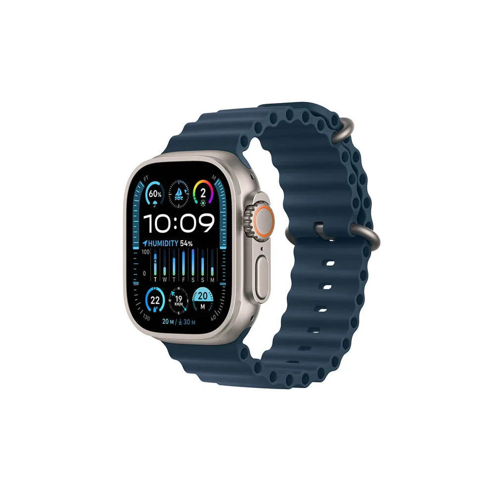 APPLE Watch Ultra 2 49mm – Boitier En Titane Et Bracelet Bleu Océan