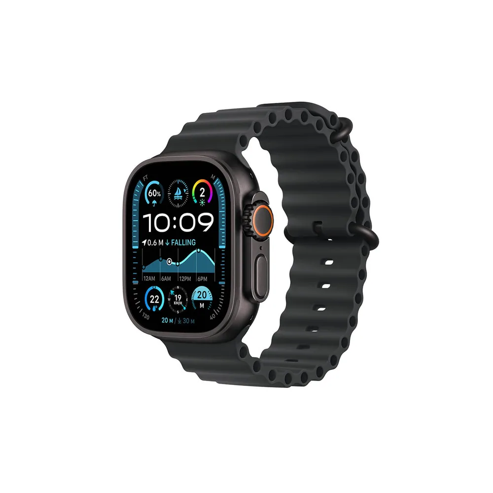 APPLE Watch Ultra 2 49mm – Boitier En Black Titane Et Bracelet Black Océan