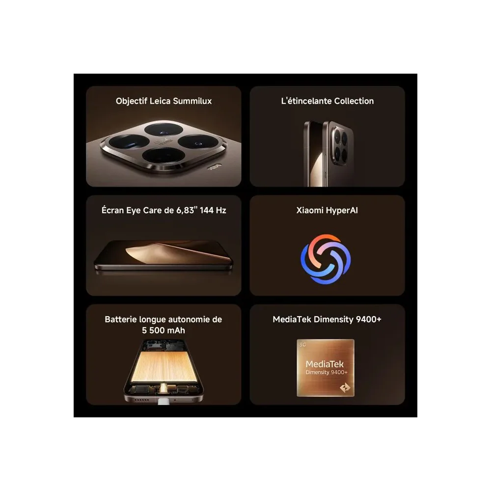 Xiaomi 15T Pro - 12 Go RAM - 256 Go - Écran 6,83'' 144 Hz 2