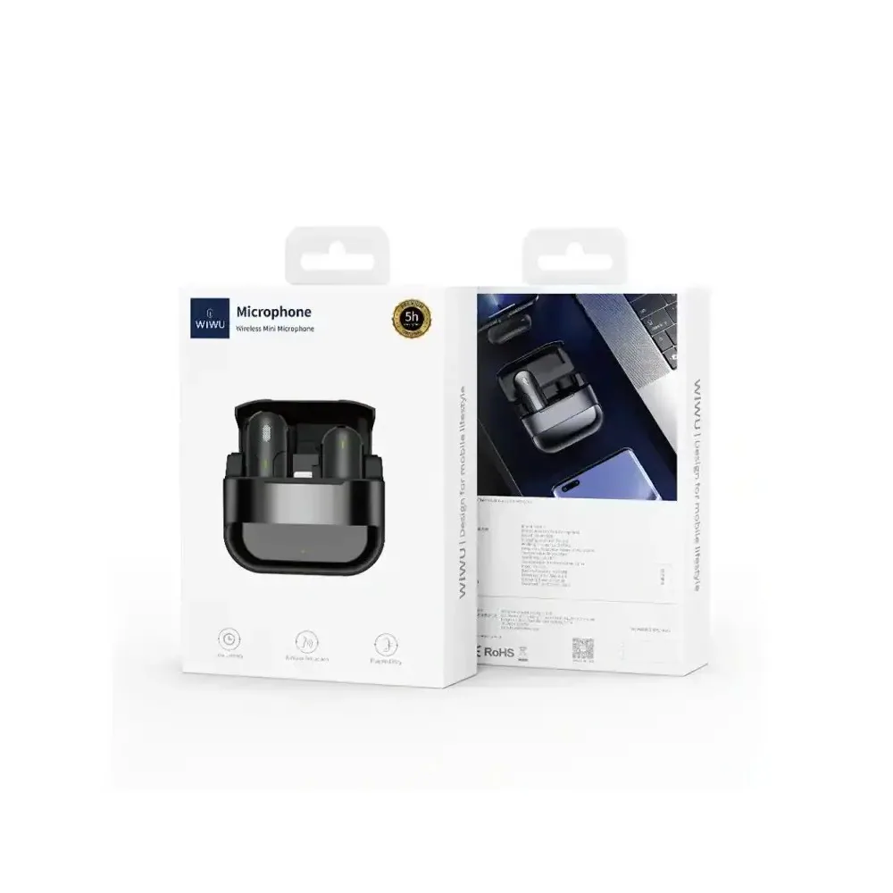 Microphone sans fil portable WiWU pour smartphone- (ANC)